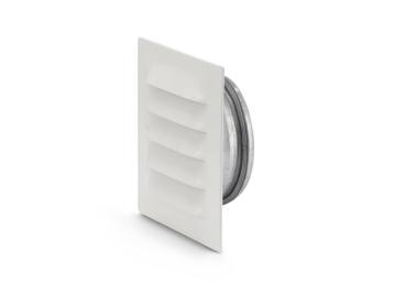 Rist med studs Fresh Ø160 mm, 205 x 205 mm, hvid