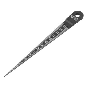 Flad Målekile 0-15 mm i sort plast (polycarbonat) Flad Målekile 0-15 mm i sort plast (polycarbonat)