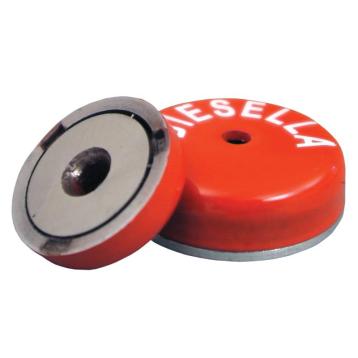 Pottemagnet Ø28,5x8,75 mm med Ø4,75 mm hul (49N) Pottemagnet Ø28,5x8,75 mm med Ø4,75 mm hul (49N)