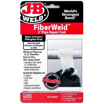 J-B Weld FiberWeld rørreparationsbind til rør op til 2", 2" x 60"