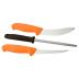 Jagtsæt Hi-Vis Morakniv, flåkniv, udbenerkniv og strygestål, orange Jagtsæt Hi-Vis Morakniv, flåkniv, udbenerkniv og strygestål, orange