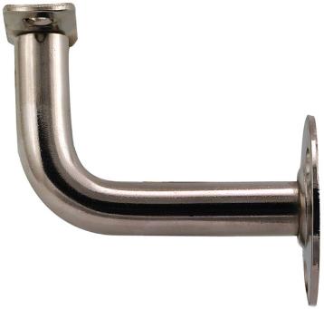 Vægbeslag til håndliste, hvid, roset Ø48 mm, fremspring 70 mm