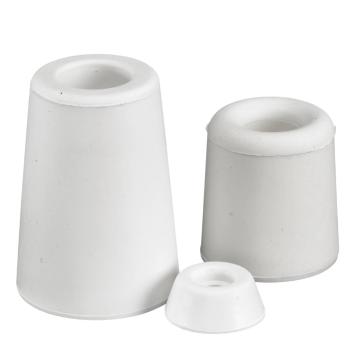 Dørstopper hvid gummi, H65 x Ø37 mm, 10 stk.