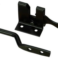 Portklinke 120 x 50 mm, sort lakeret, Millers