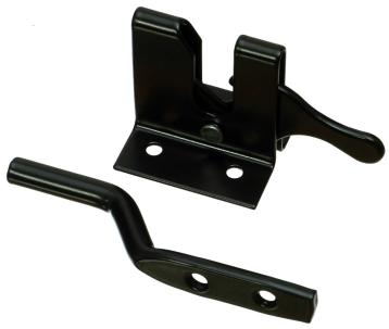 Portklinke 120 x 50 mm, sort lakeret, Millers