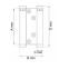 Svingdørshængsel 75 mm, dobbeltvirkende, rustfrit stål AISI 304, Millers