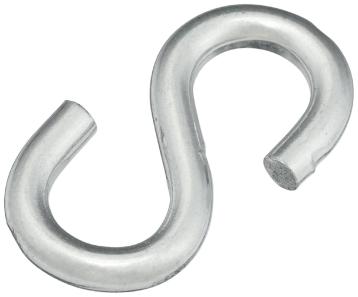 S-krog 30 mm, elgalvaniseret stål, 4 stk. S-krog 30 mm, elgalvaniseret stål, 4 stk.
