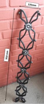 Sort dekoreret smedejernsbaluster PS13-46