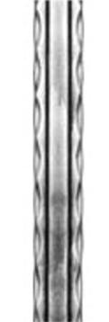 Banket håndliste 40x10 mm med spor Banket håndliste 40x10 mm med spor