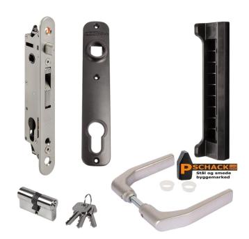 Fortylock komplet sæt 40P-JP til 40 x 40 mm profiler, sort frontplade