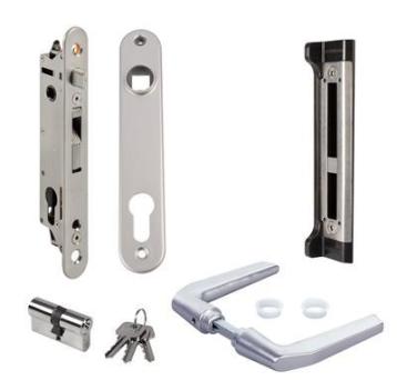 Fortylock komplet sæt 40I-MA til 40 x 40 mm profiler, grå frontplade