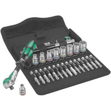 Wera Zyklop Speed-skrallesæt 8100 SA 9, 1/4", tommemål, 28 dele Wera Zyklop Speed-skrallesæt 8100 SA 9, 1/4", tommemål, 28 dele