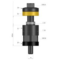 Opspændingselement 50 mm med M12 gevind