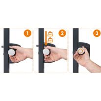 Halvt sikkerhedshåndtag KIDLOC-2 | LOCINOX