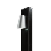 Tricone LED-belysning til hegn og låger, sort RAL 9005 | LOCINOX