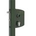 El-lås i grangrøn RAL 6009, Fail Close, til firkantede profiler