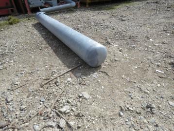 Pullert med refleksbånd, Ø140 mm, galvaniseret Pullert med refleksbånd, Ø140 mm, galvaniseret