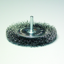 Tallerkenstålbørste med krusede børster, rustfri