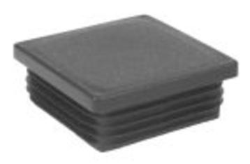 Plastprop til firkantrør 80x80, 2,0-4,5 mm - Sort