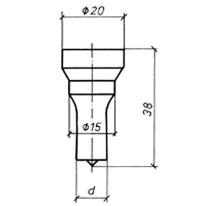 Stempel, rund Ø15 / 20 mm, MUBEA, 6,5 mm