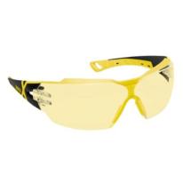 Sikkerhedsbrille, gul linse, antidug og ridsefast, UVEX