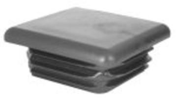 Plastprop til firkantrør 70x70, 3,0-6,0 mm - Sort