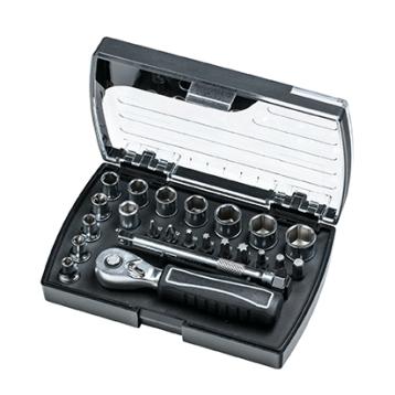 Topnøglesæt, 1/4", 23 dele