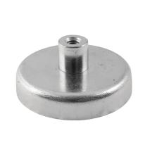 Ferrit pottemagnet Ø25 mm M4 gevindbøsning 35N