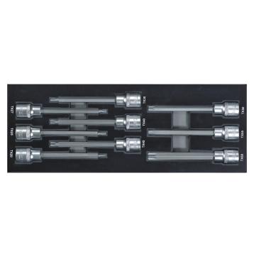1/2" sæt m. lange torx 9 stk. 1/2" sæt m. lange torx 9 stk.