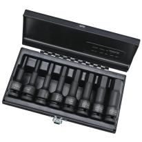 1/2" Hex Slagtop sæt, 5-19 mm m/ 8 dele