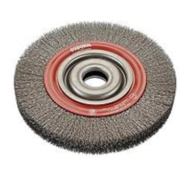 Stålbørste til bænksliber, Ø150 x 30 mm, krusede børster Stålbørste til bænksliber, Ø150 x 30 mm, krusede børster