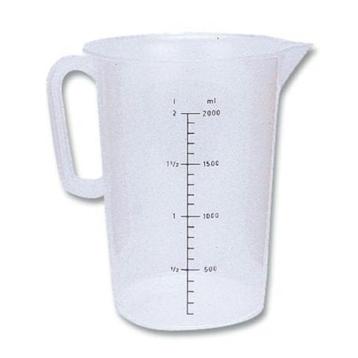 Plast kande med måleskala - 2 liter